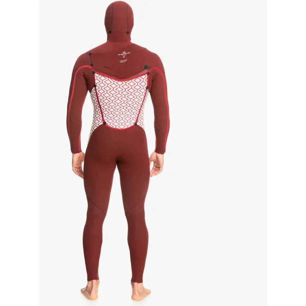 Quiksilver Mens Full Wetsuit 4/3mm Marathon Sessions Hooded Chest Zip Suit